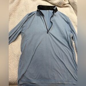 Greyson Light Blue Golf Quarter Zip long sleeve pullover